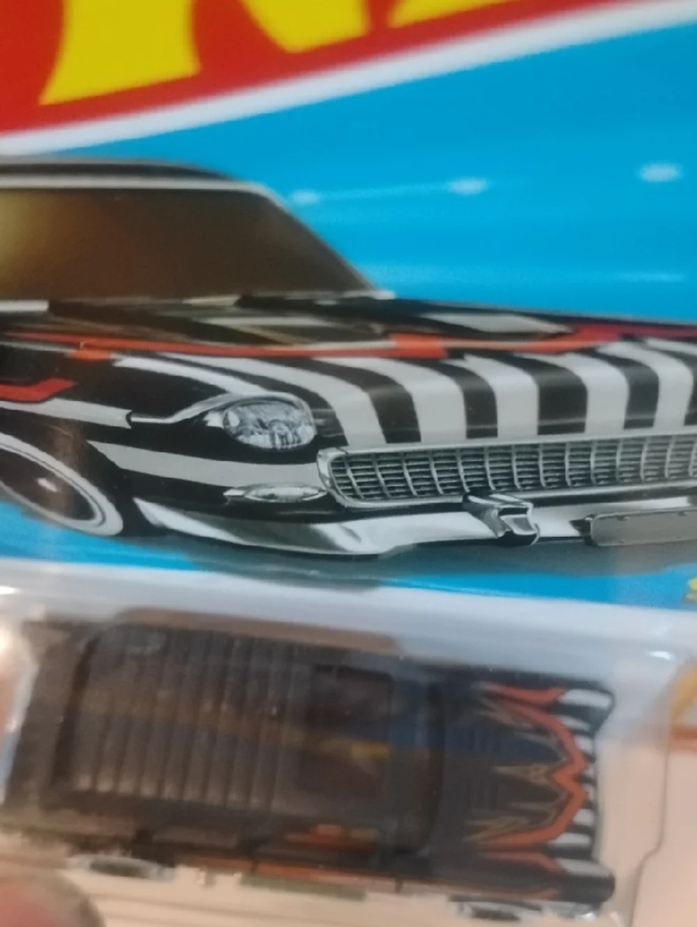 Mattel Hot Wheels Classic '55 Nomad Black with Orange & White Accents